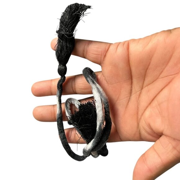 Joe Boxer Womens Tie Dye Camisole Blouse Size 1X/2X Black & Gray V-Neck Tassels - Picture 10 of 16